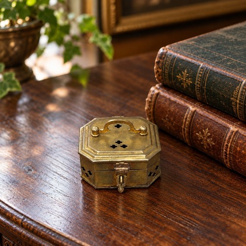 Vintage brass cricket box gold - vintage,
